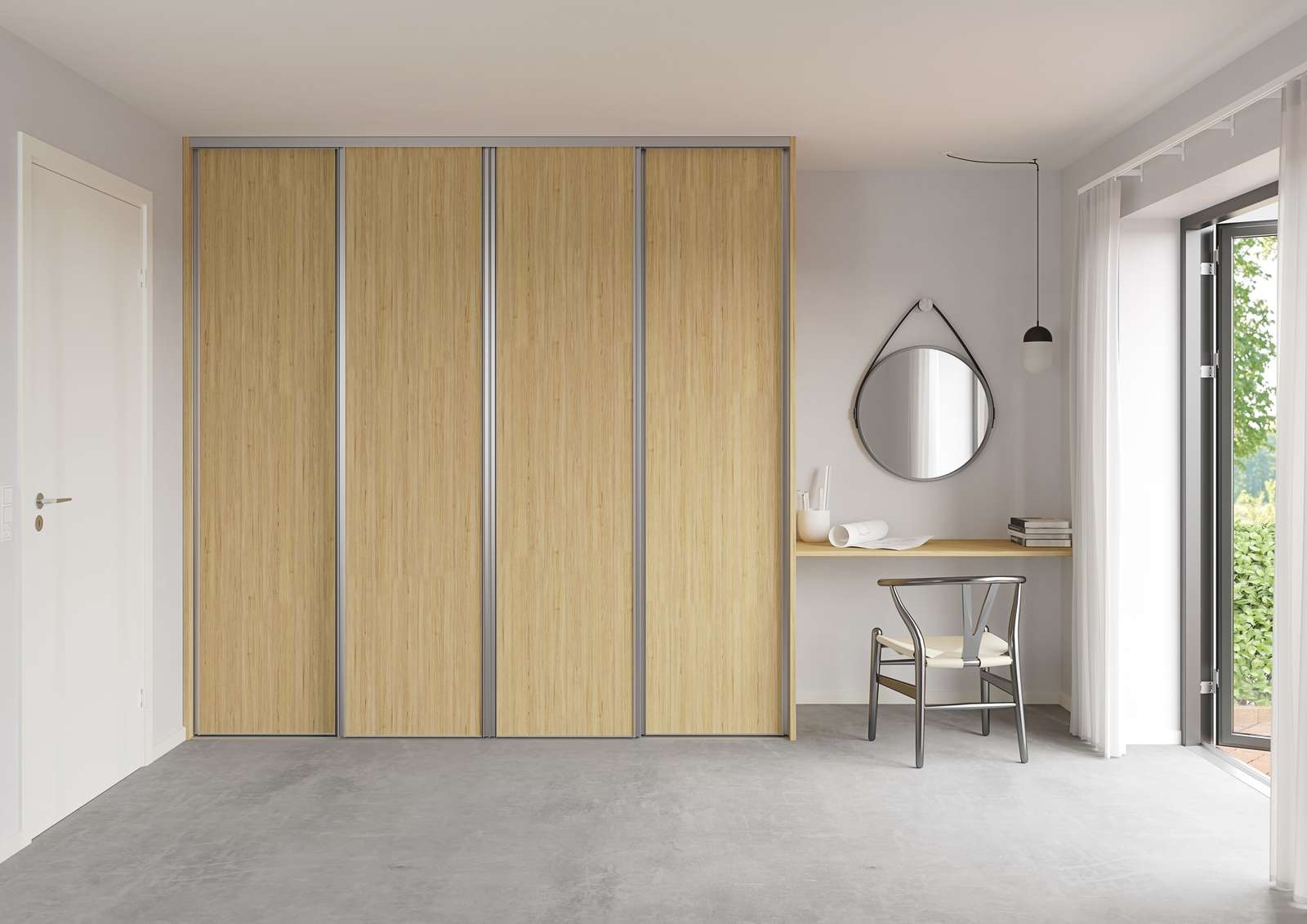 Garderobe med skydelåger